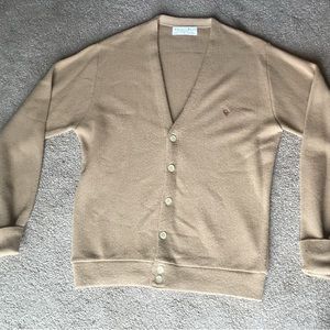 CHRISTIAN DIOR MONSIEUR - Vtg, cardigan, mens, Tan, size M